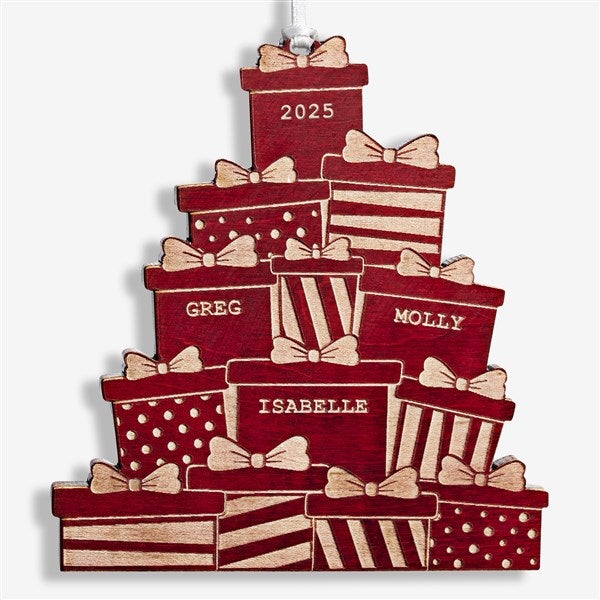 Christmas Presents Personalized Wood Ornaments - 28323