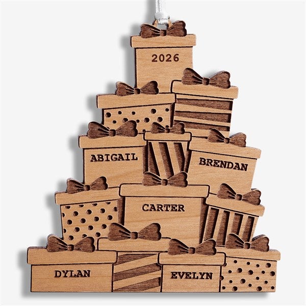 Christmas Presents Personalized Wood Ornaments - 28323