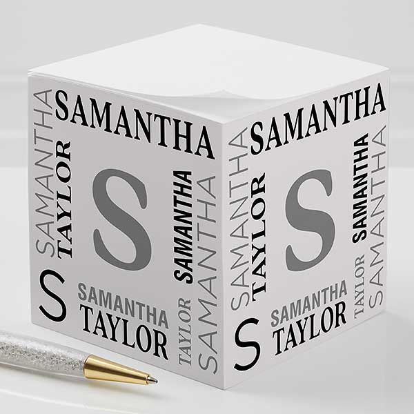 Notable Name Personalized Paper Note Cube - 28339