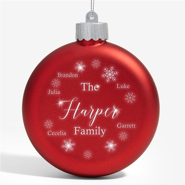 Winter Cheer Personalized LED Red Glass Ornament - 28351