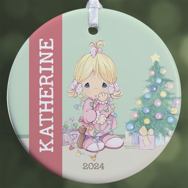 Precious Moments All Is Bright Personalized Girl Ornaments - 28356