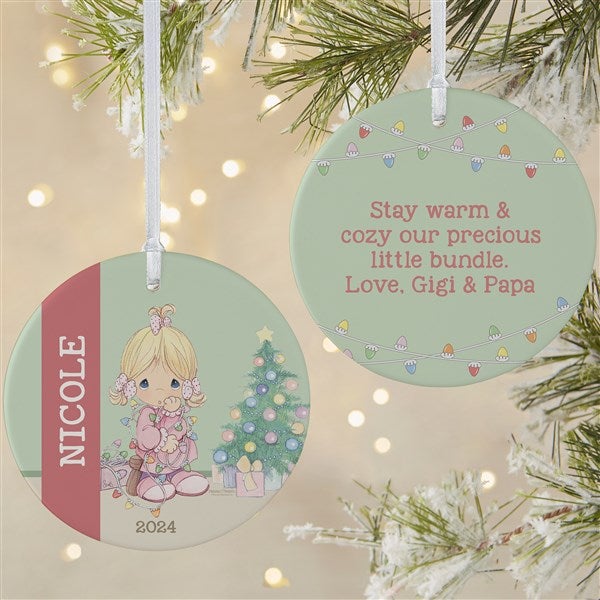 Precious Moments All Is Bright Personalized Girl Ornaments - 28356