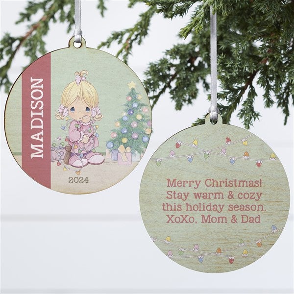 Precious Moments All Is Bright Personalized Girl Ornaments - 28356