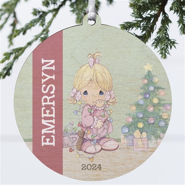 Precious Moments All Is Bright Personalized Girl Ornaments - 28356