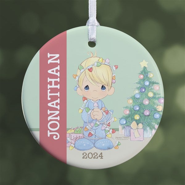 Precious Moments All Is Bright Personalized Boy Ornament - 28357