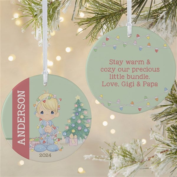 Precious Moments All Is Bright Personalized Boy Ornament - 28357