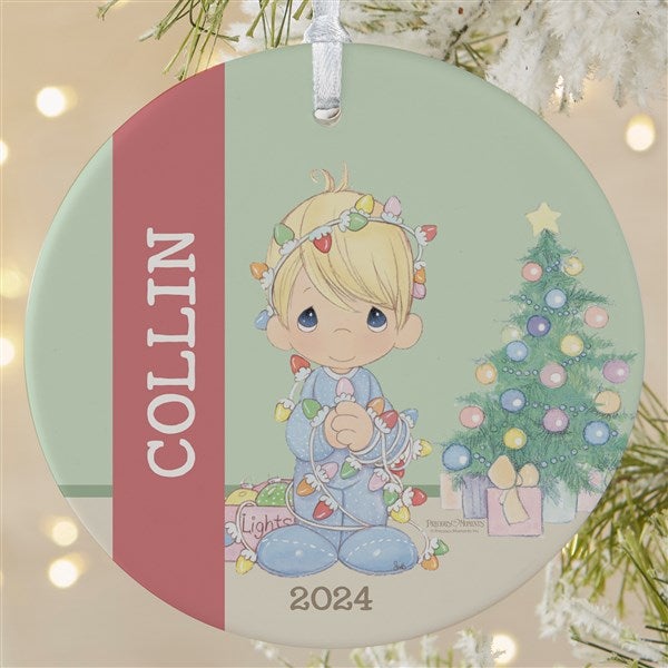 Precious Moments All Is Bright Personalized Boy Ornament - 28357