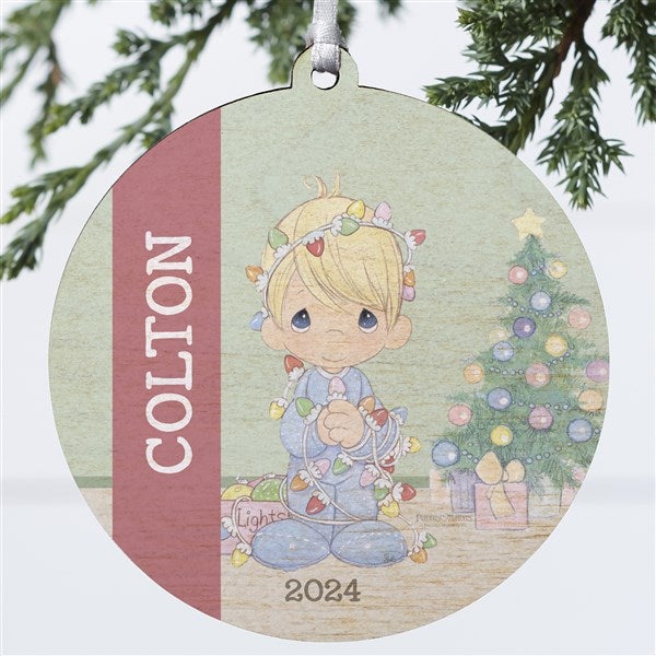 Precious Moments All Is Bright Personalized Boy Ornament - 28357