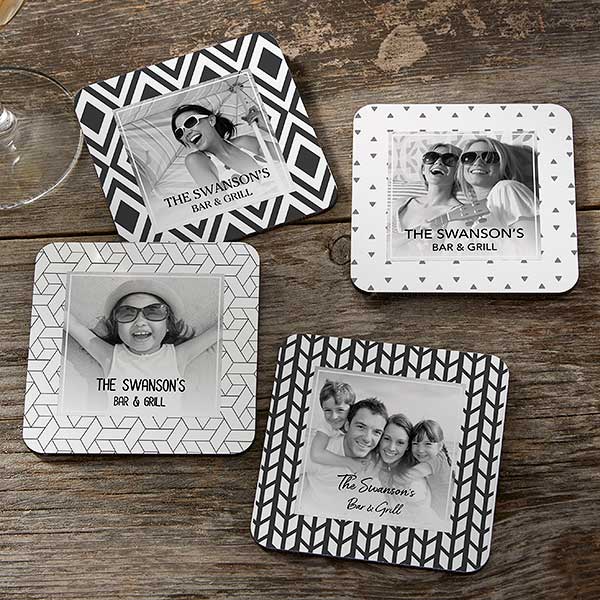 Family Custom Pattern Personalized Photo Coasters - 28374