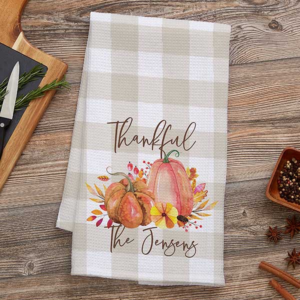 Her Kitchen Personalized Waffle Weave Kitchen Towel