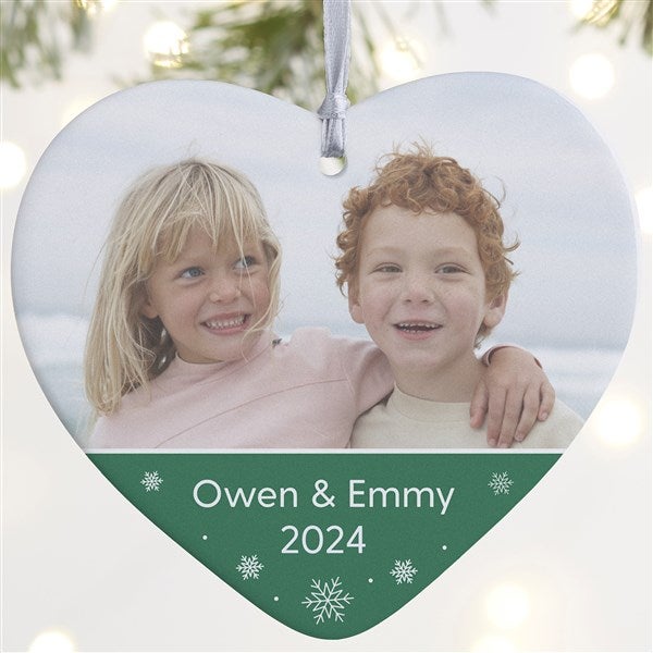 Photo Message Personalized Heart Ornaments - 28397