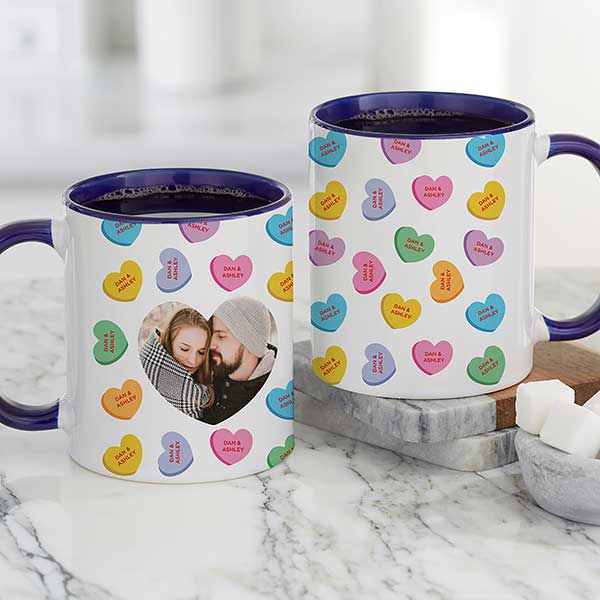 Conversation Hearts Personalized Valentine's Day Coffee Mugs - 28398