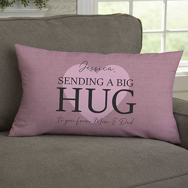 Sending Hugs Personalized Throw Pillows - 28409