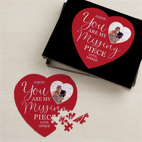 You're My Missing Piece Personalized Photo Heart Puzzle - 28414