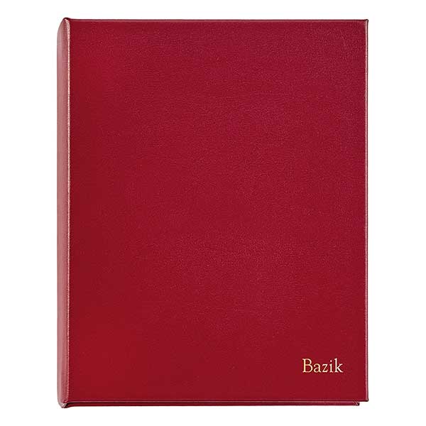 Premium Debossed Leather Address Book Red
