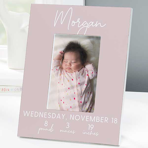 Simple & Sweet Baby Girl Personalized Picture Frames - 28420