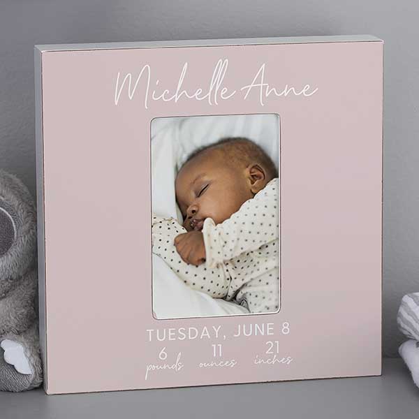 Simple & Sweet Baby Girl Personalized Picture Frames - 28420