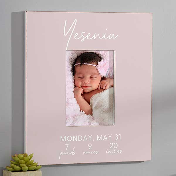 Simple & Sweet Baby Girl Personalized Picture Frames - 28420