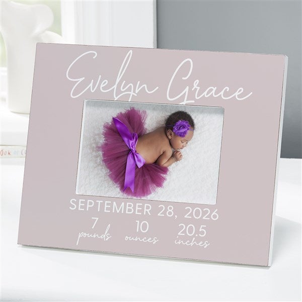 Simple & Sweet Baby Girl Personalized Picture Frames - 28420