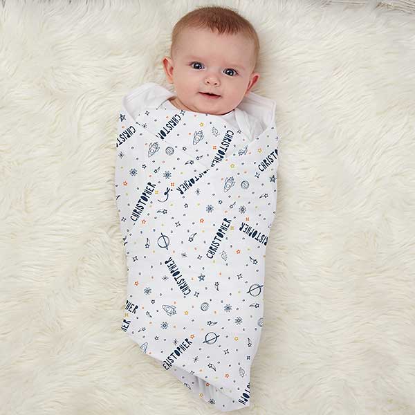 Space Personalized Baby Receiving Blanket - 28430