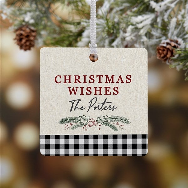 Festive Foliage Personalized Christmas Ornaments - 28447