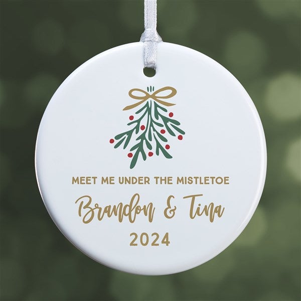 Meet Me Under The Mistletoe Personalized Ornaments - 28448