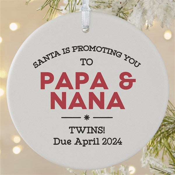 Promoted To... Personalized Grandparents Ornaments - 28450