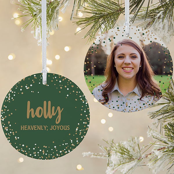 Sparkling Name Meaning Personalized Christmas Ornaments - 28451