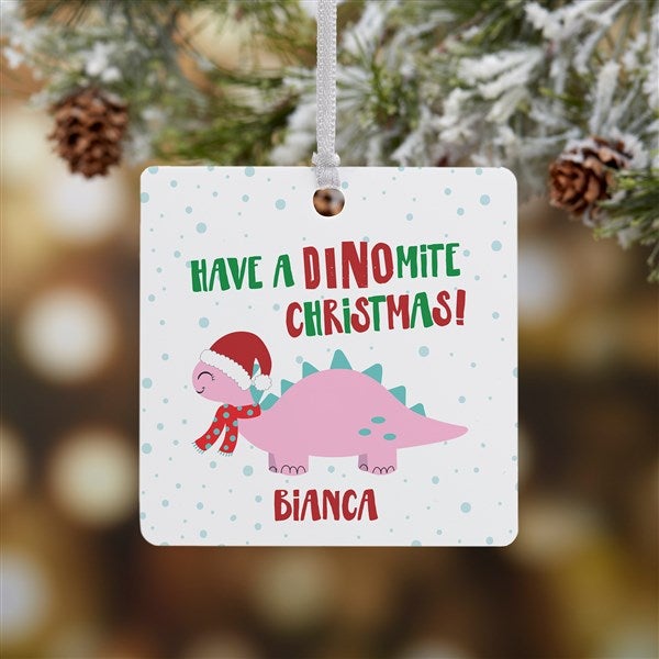 Dino Christmas Personalized Kids Ornaments - 28452