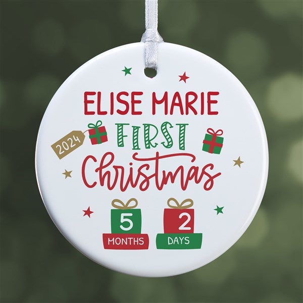 Baby's First Christmas Age Personalized Ornaments - 28460