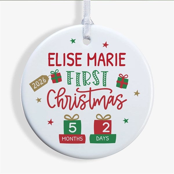 Baby's First Christmas Age Personalized Ornaments - 28460