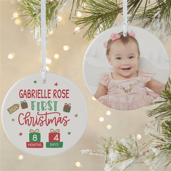 Baby's First Christmas Age Personalized Ornaments - 28460
