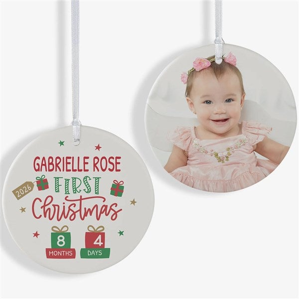 Baby's First Christmas Age Personalized Ornaments - 28460