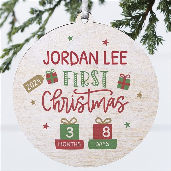 Baby's First Christmas Age Personalized Ornaments - 28460