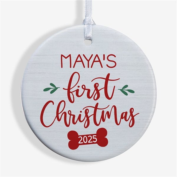 Dog's First Christmas Personalized Ornaments - 28464