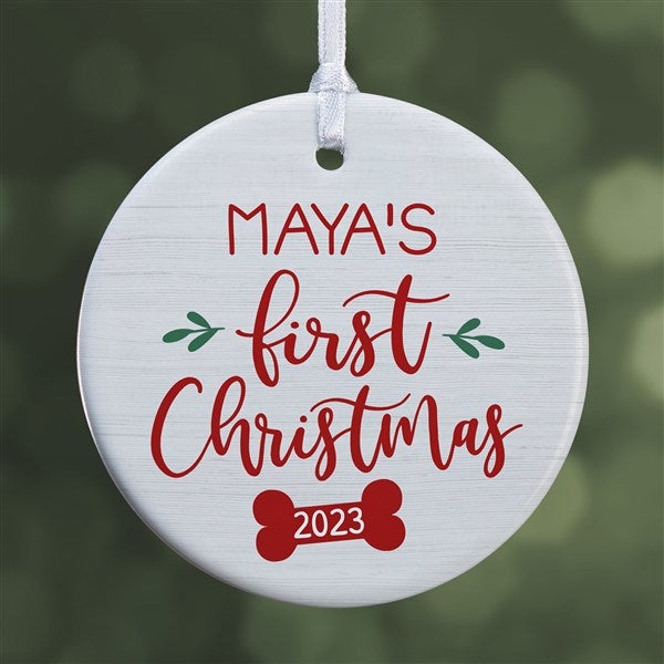 Dog's First Christmas Personalized Ornaments - 28464