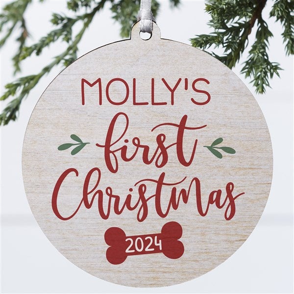 Dog's First Christmas Personalized Ornaments - 28464