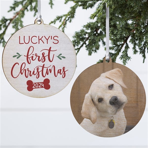 Dog's First Christmas Personalized Ornaments - 28464