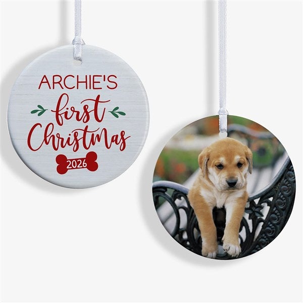 Dog's First Christmas Personalized Ornaments - 28464
