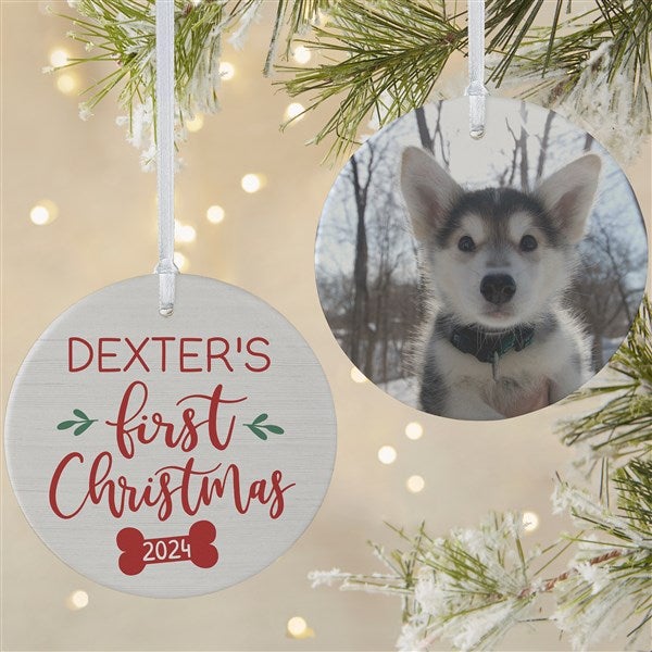 Dog's First Christmas Personalized Ornaments - 28464