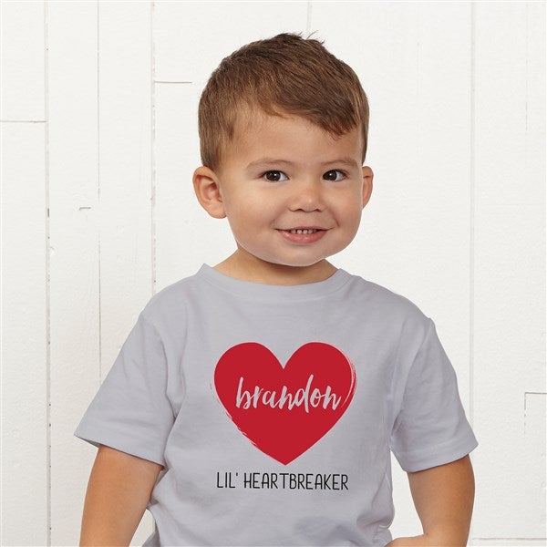 Scripty Heart Personalized Valentine's Day Kids Shirts - 28472