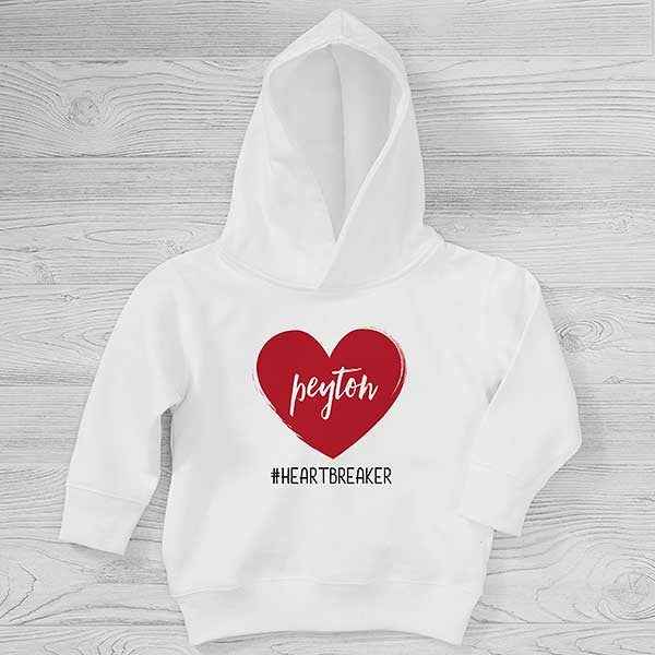 Scripty Heart Personalized Valentine's Day Kids Sweatshirts - 28473