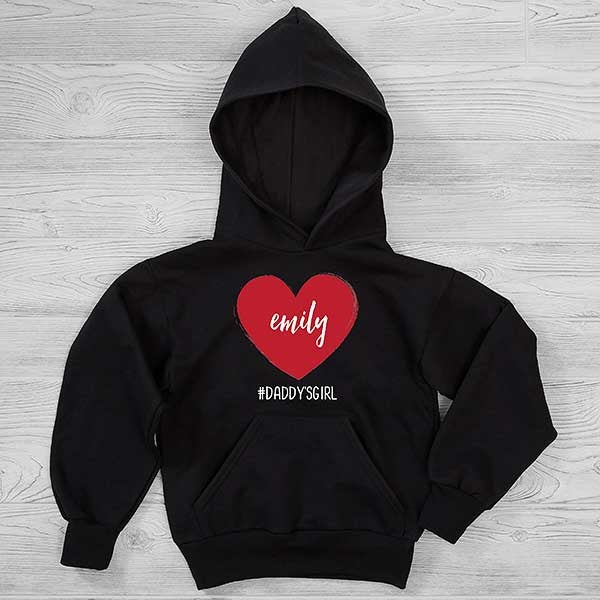 Scripty Heart Personalized Valentine's Day Kids Sweatshirts - 28473