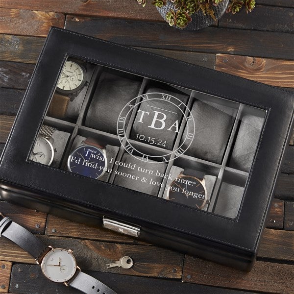 Love You Longer Personalized Leather Watch Boxes - 28493