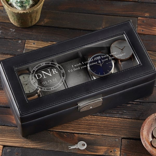 Love You Longer Personalized Leather Watch Boxes - 28493