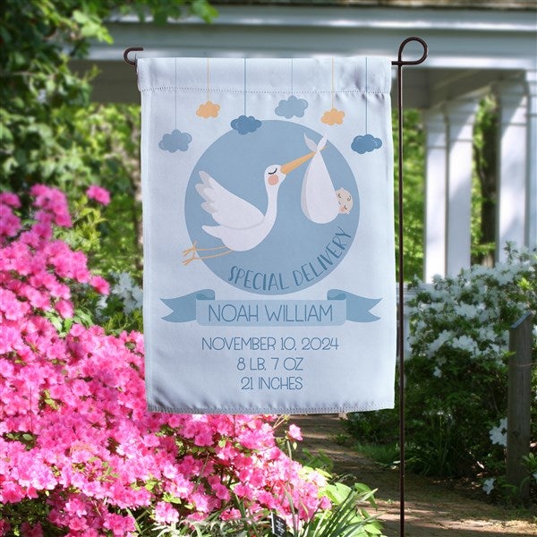 It's A Boy Baby Announcement Personalized Garden Flag - 28509