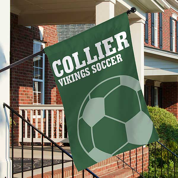 Soccer Personalized House Flag