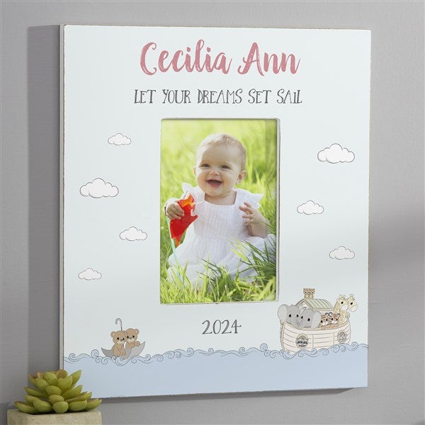 Precious Moments Noah's Ark Personalized Baby Girl Wall Frames - 28529