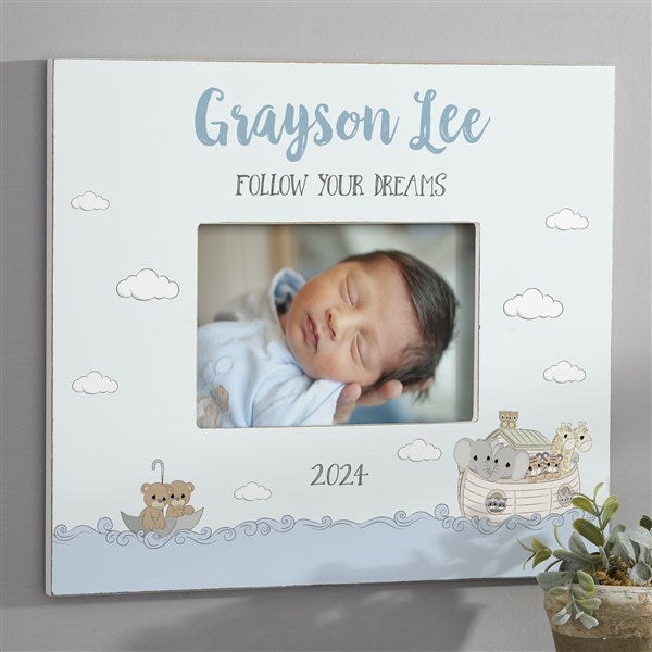 Precious Moments Noah's Ark Personalized Baby Boy Wall Frames - 28531