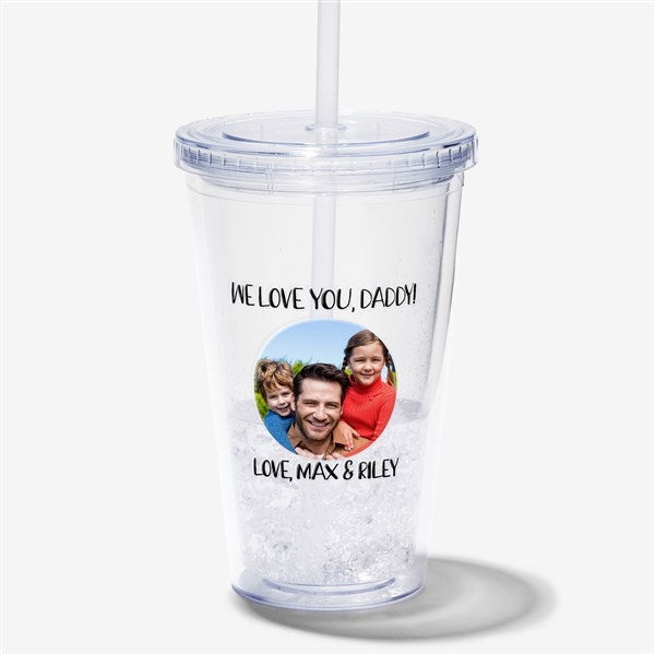 Photo Message Personalized 17 oz. Insulated Acrylic Tumbler for Him - 28547